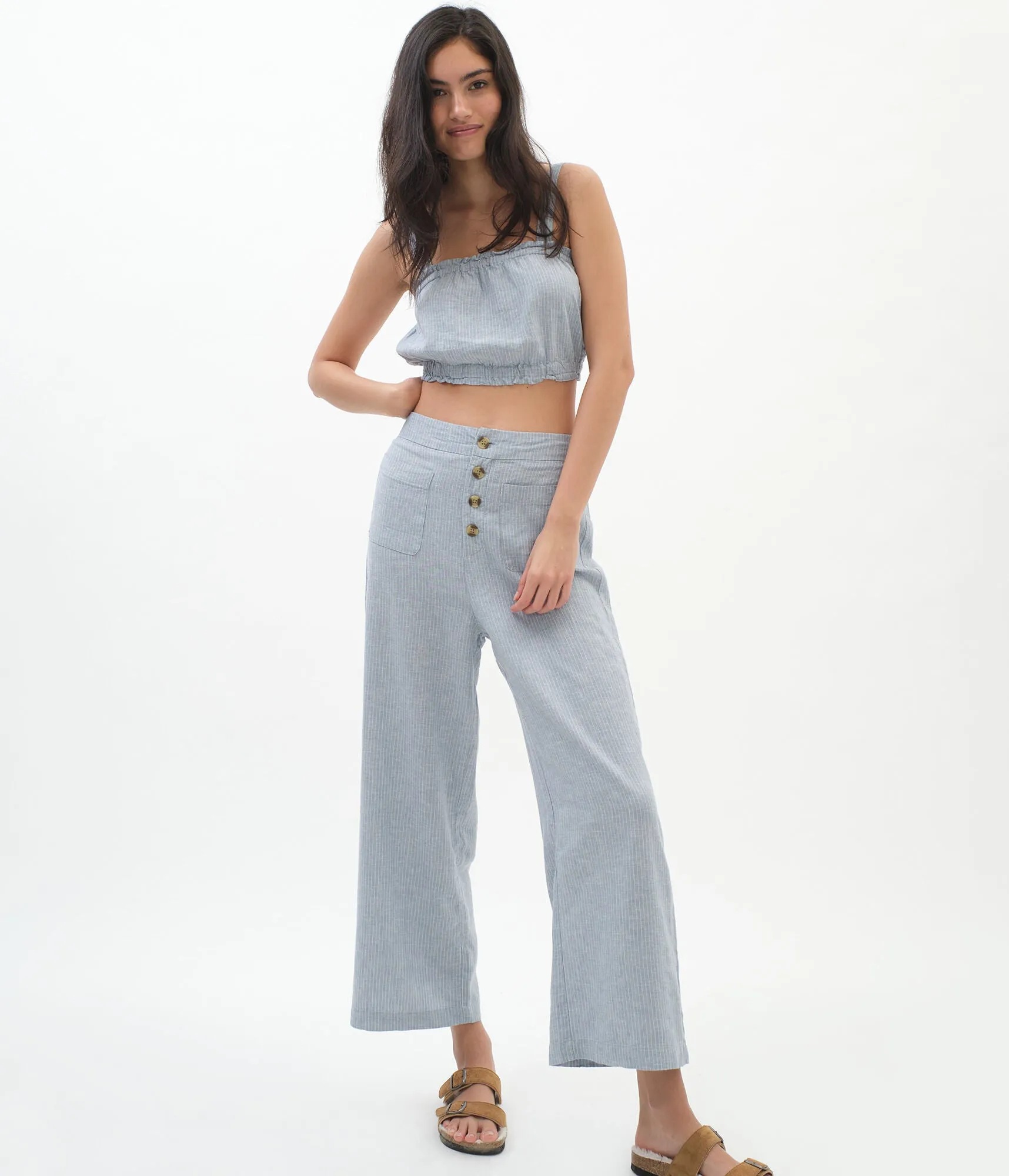 Aeropostale High-Rise Pinstripe Culottes***