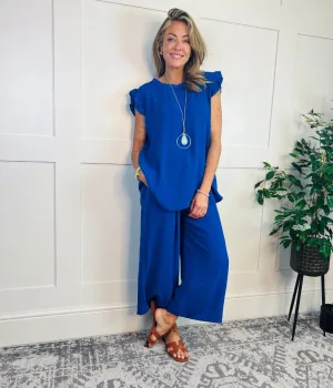 Blue Necklace Co Ord Set