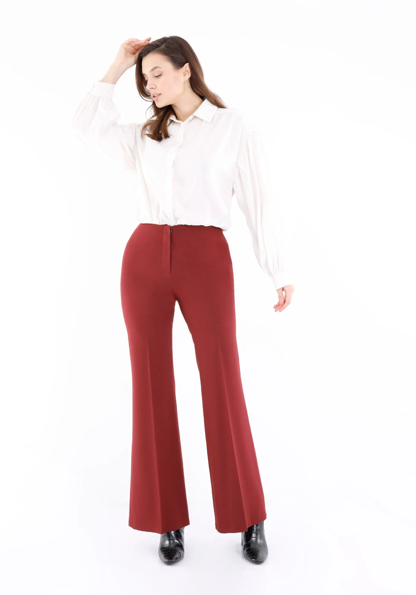 Bootcut Pants - High Waisted Flare Trousers - G-Line