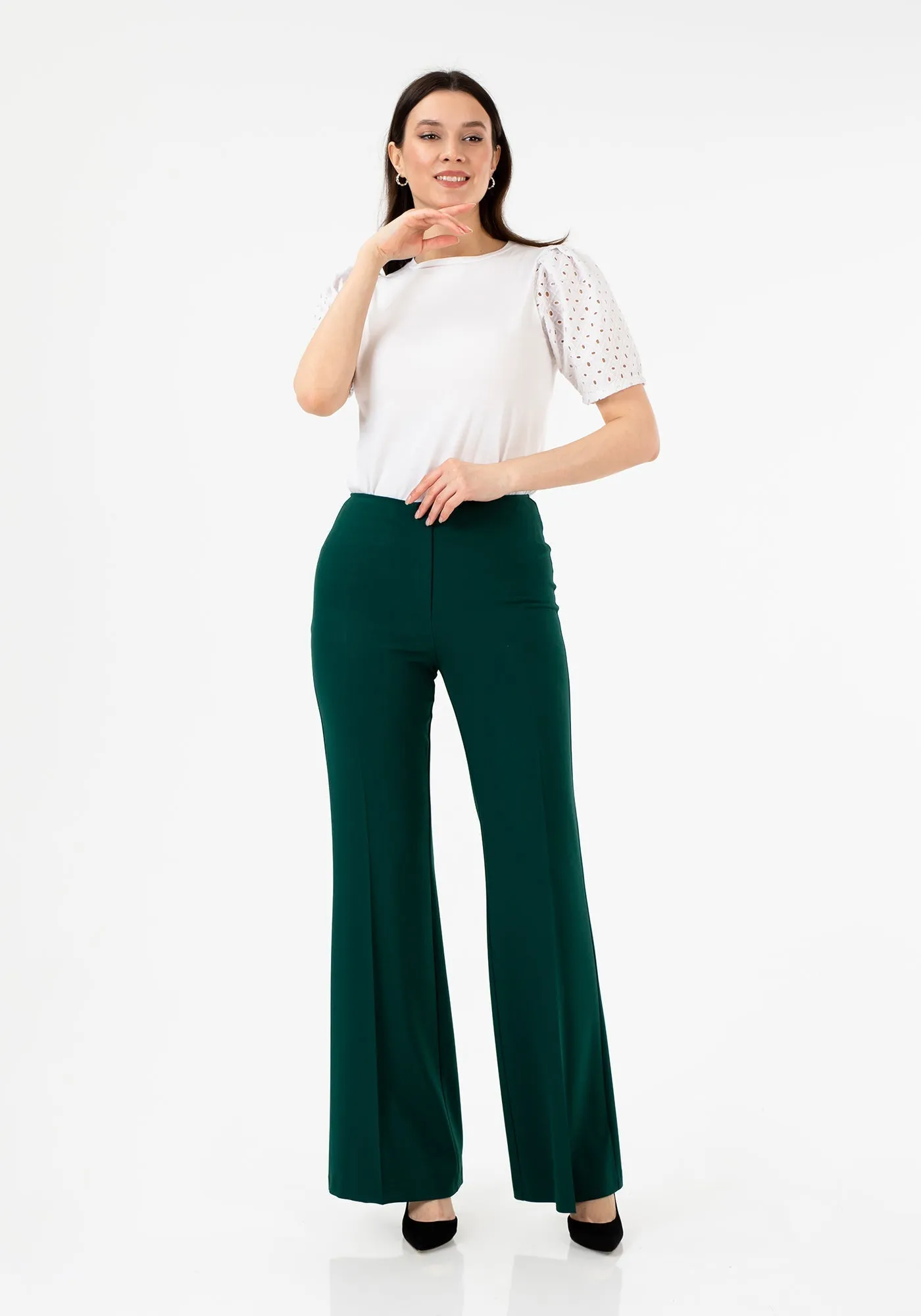 Bootcut Pants - High Waisted Flare Trousers - G-Line