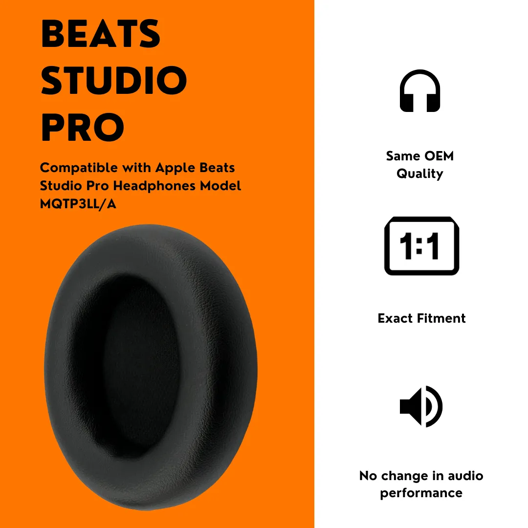 CS Replacement Ear Pad Cushions for Apple Beats Studio PRO (2023) Premium Wireless Headphones