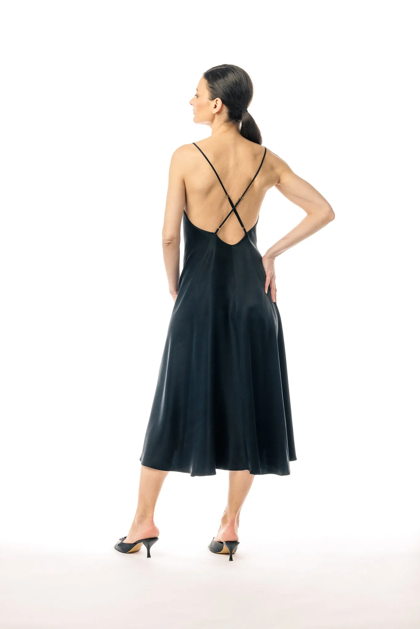 Ebony Cupro and EcoVero Slip Dress