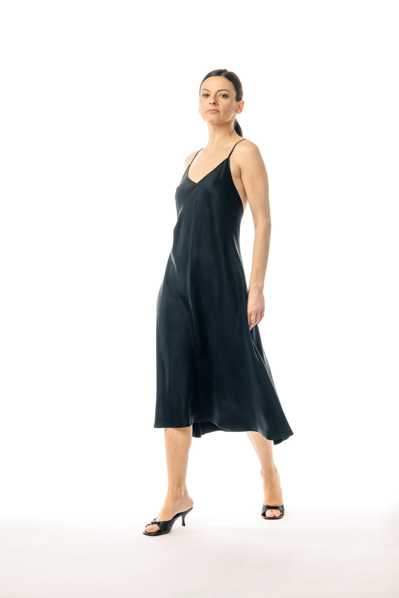 Ebony Cupro and EcoVero Slip Dress