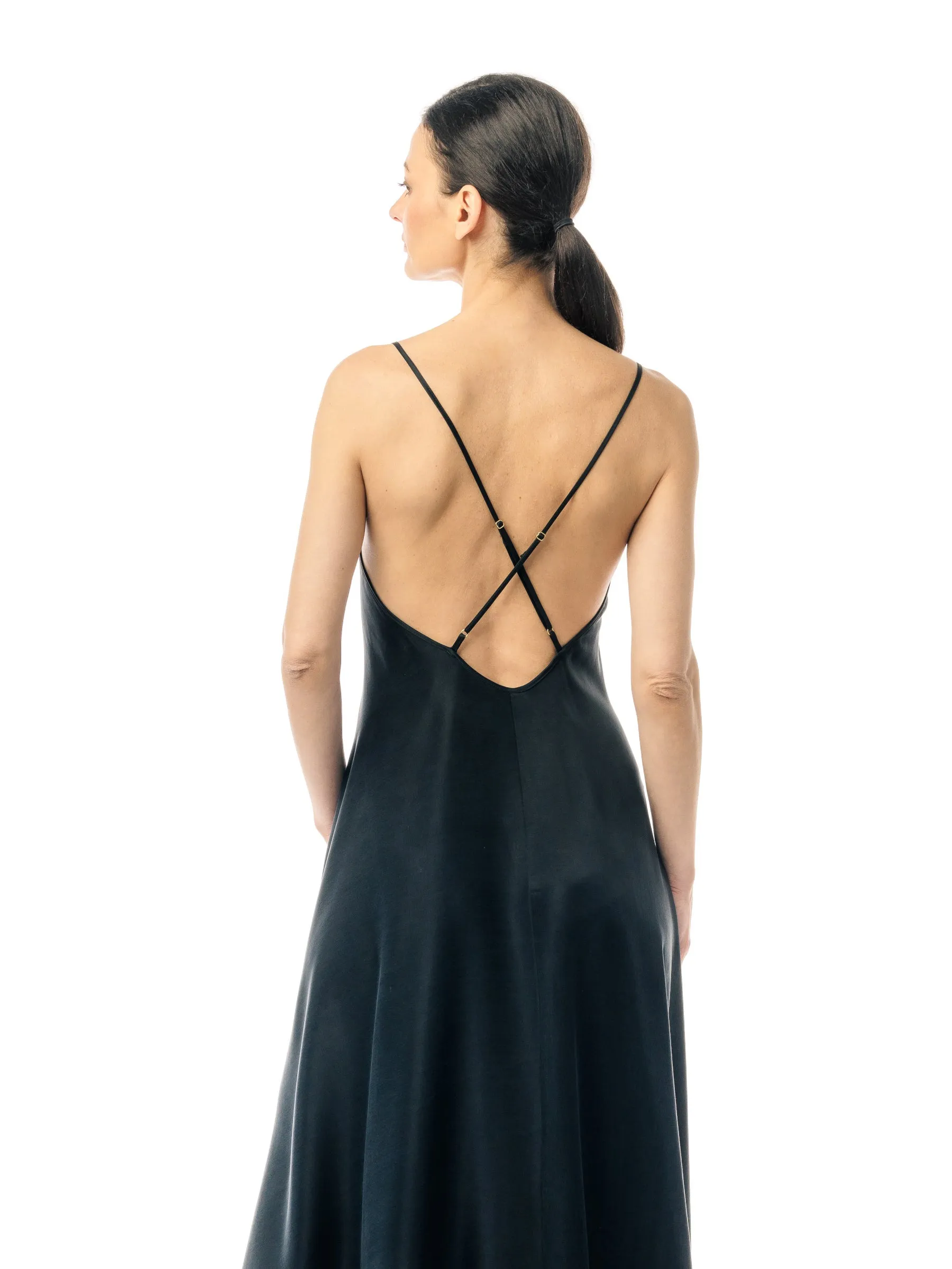 Ebony Cupro and EcoVero Slip Dress