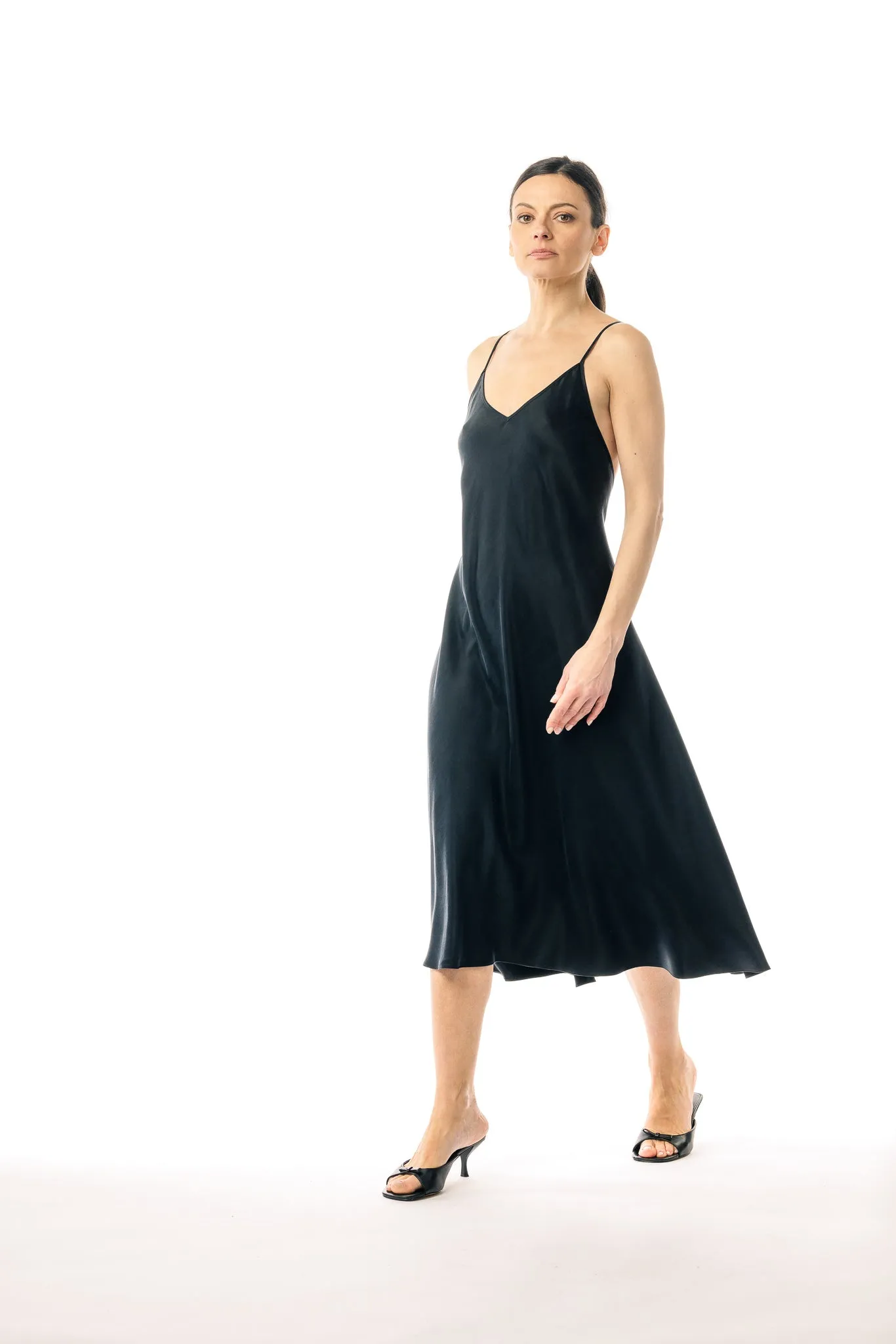 Ebony Cupro and EcoVero Slip Dress