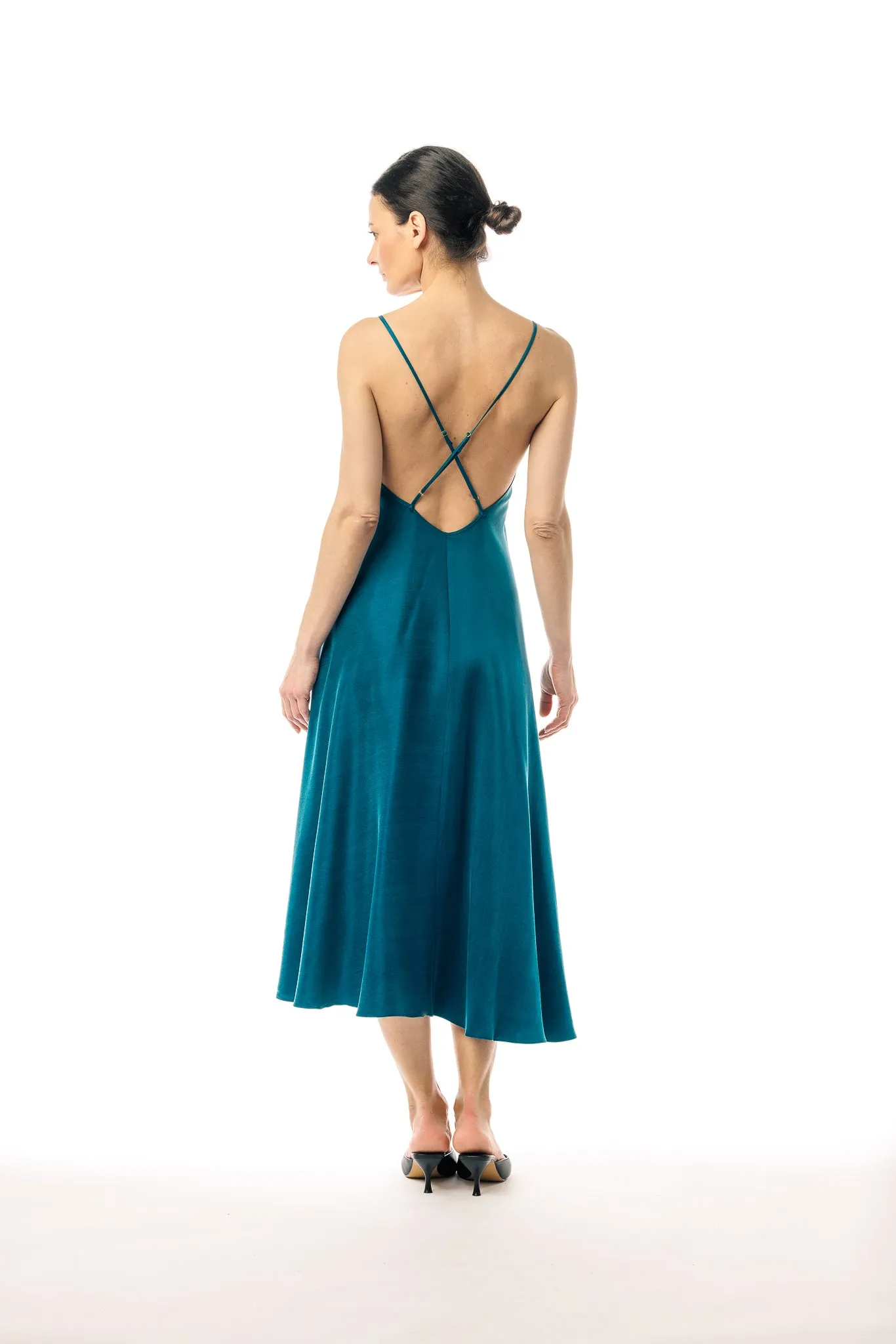 Esmeralda Cupro and EcoVero Slip Dress