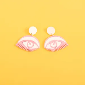 Eyes Wide Open Hanging Stud Earrings