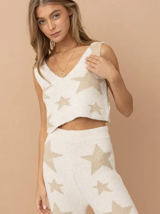 I'm the Star Soft and Cute Printed Tank and Pant Set