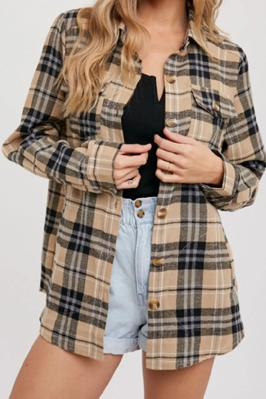 Kayce Flannel Plaid Top