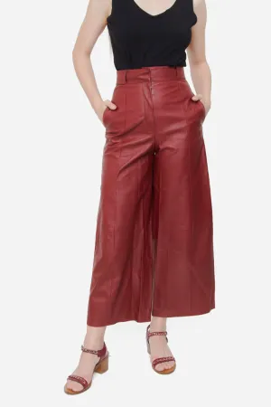 LEATHER CULOTTES WITH TAGS