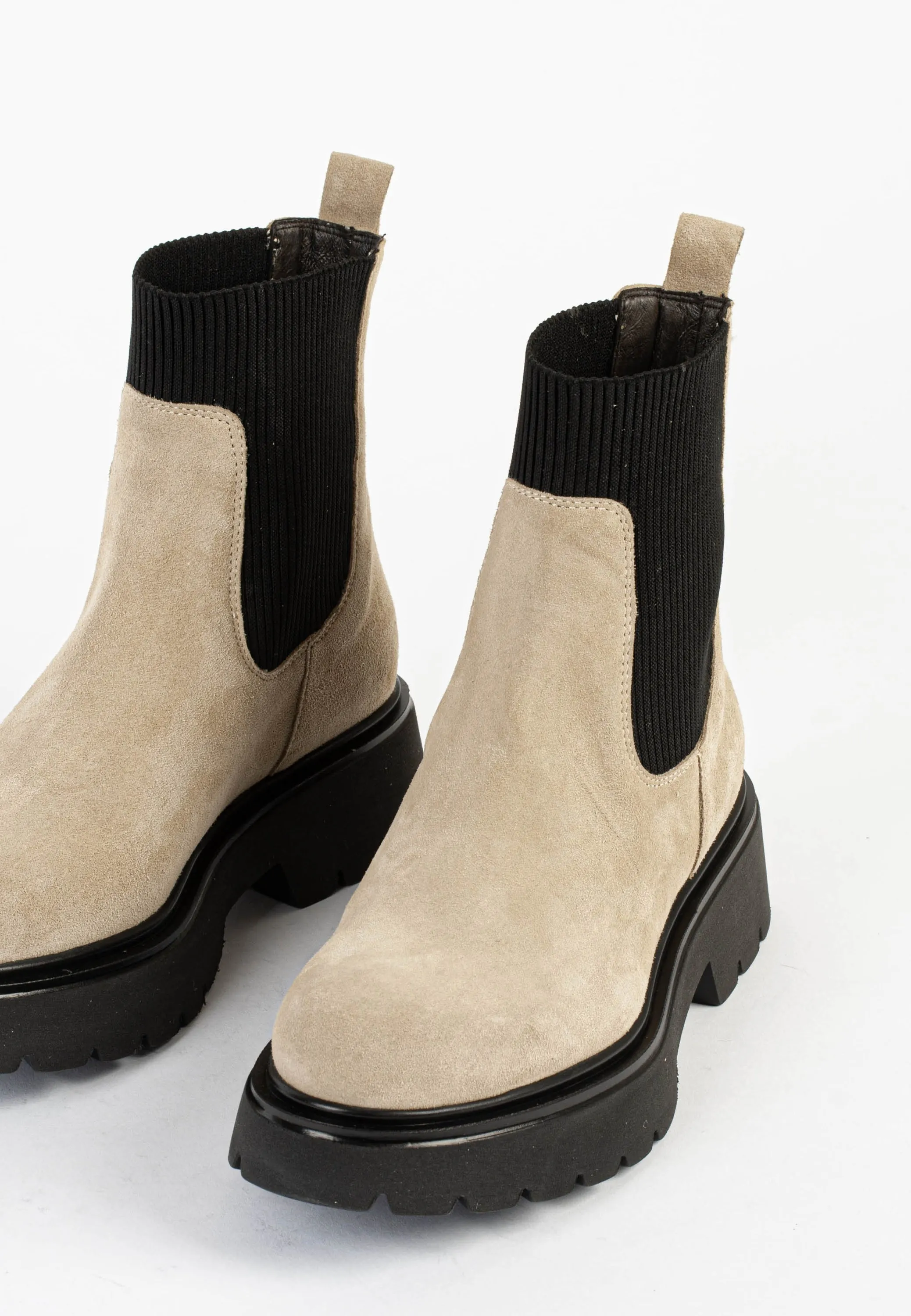 Lorrie Sand Suede Chelsea Boots