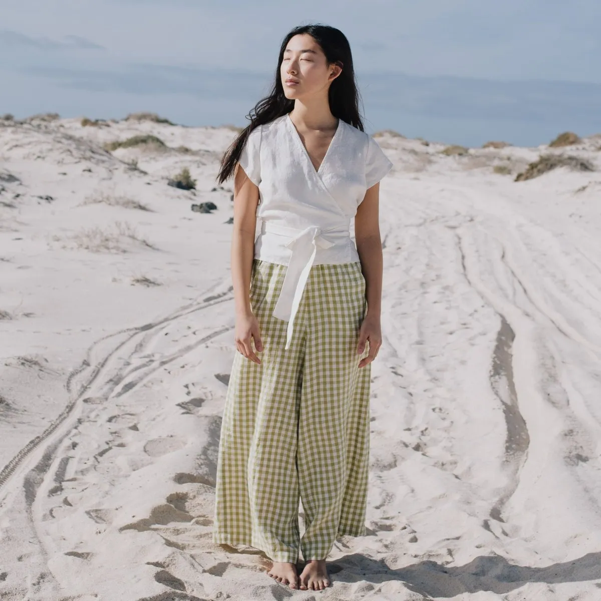 Maxi WELS wide leg linen pants