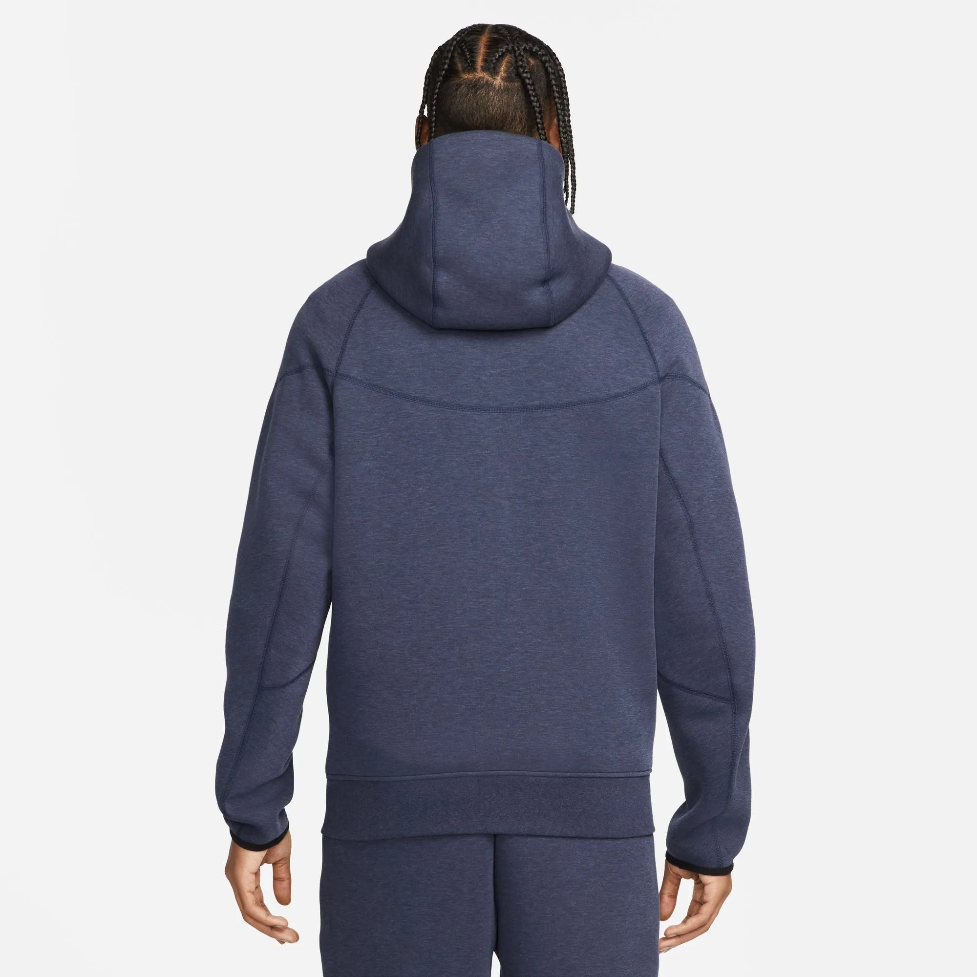 Men's Nike Tech Fleece Hoodie-OBSIDIANHEATHER/BLACK