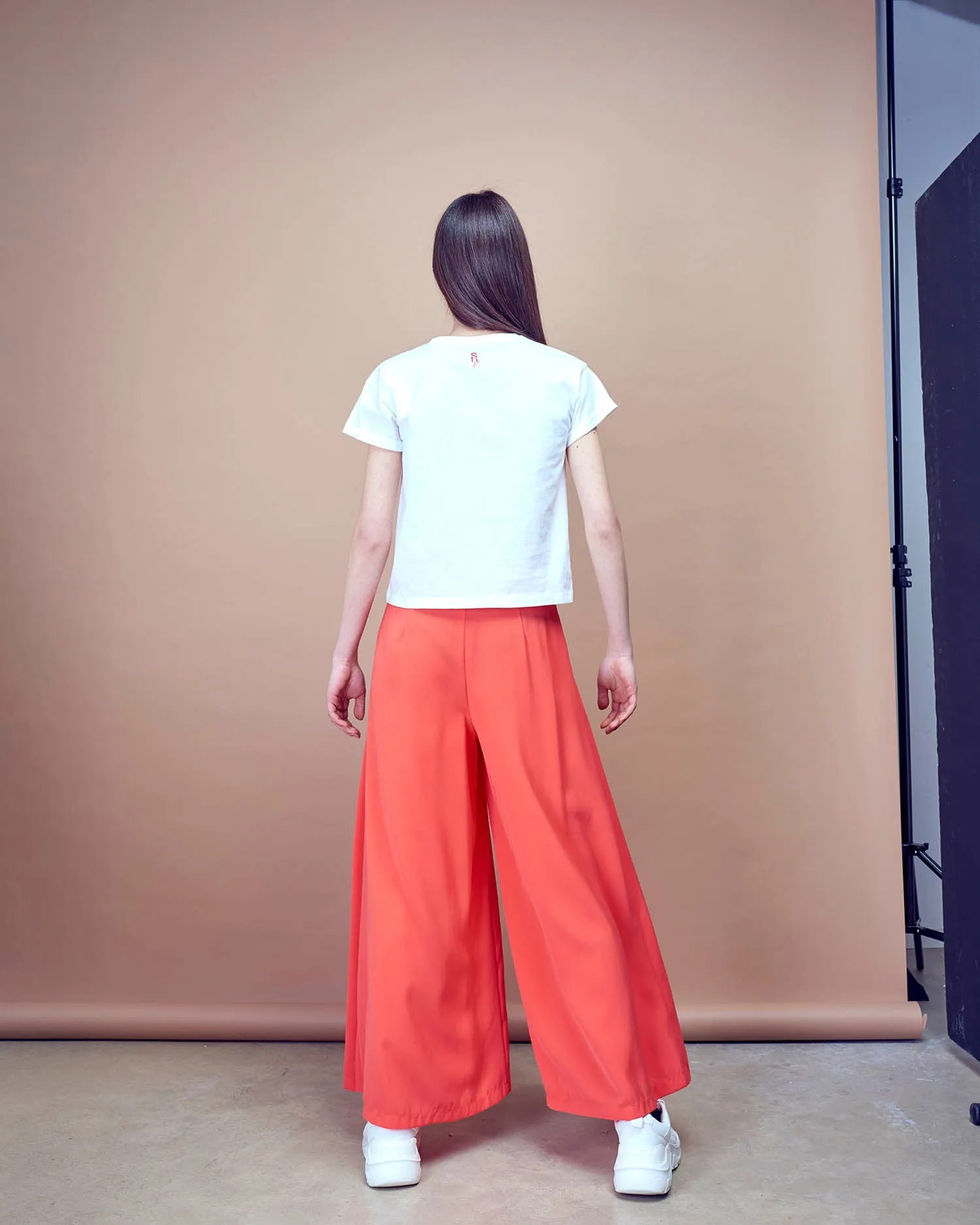 Monochrome culotte trousers