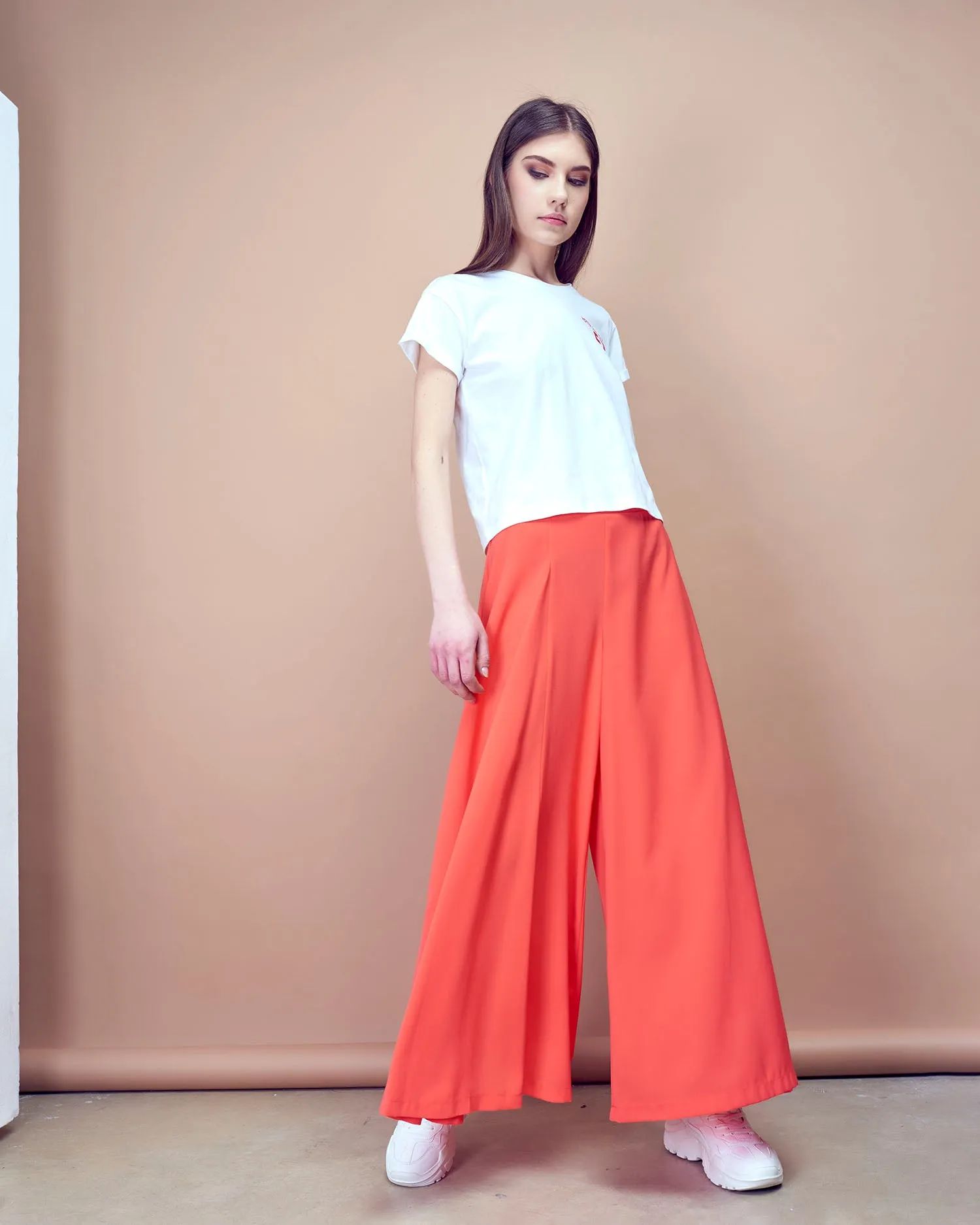 Monochrome culotte trousers