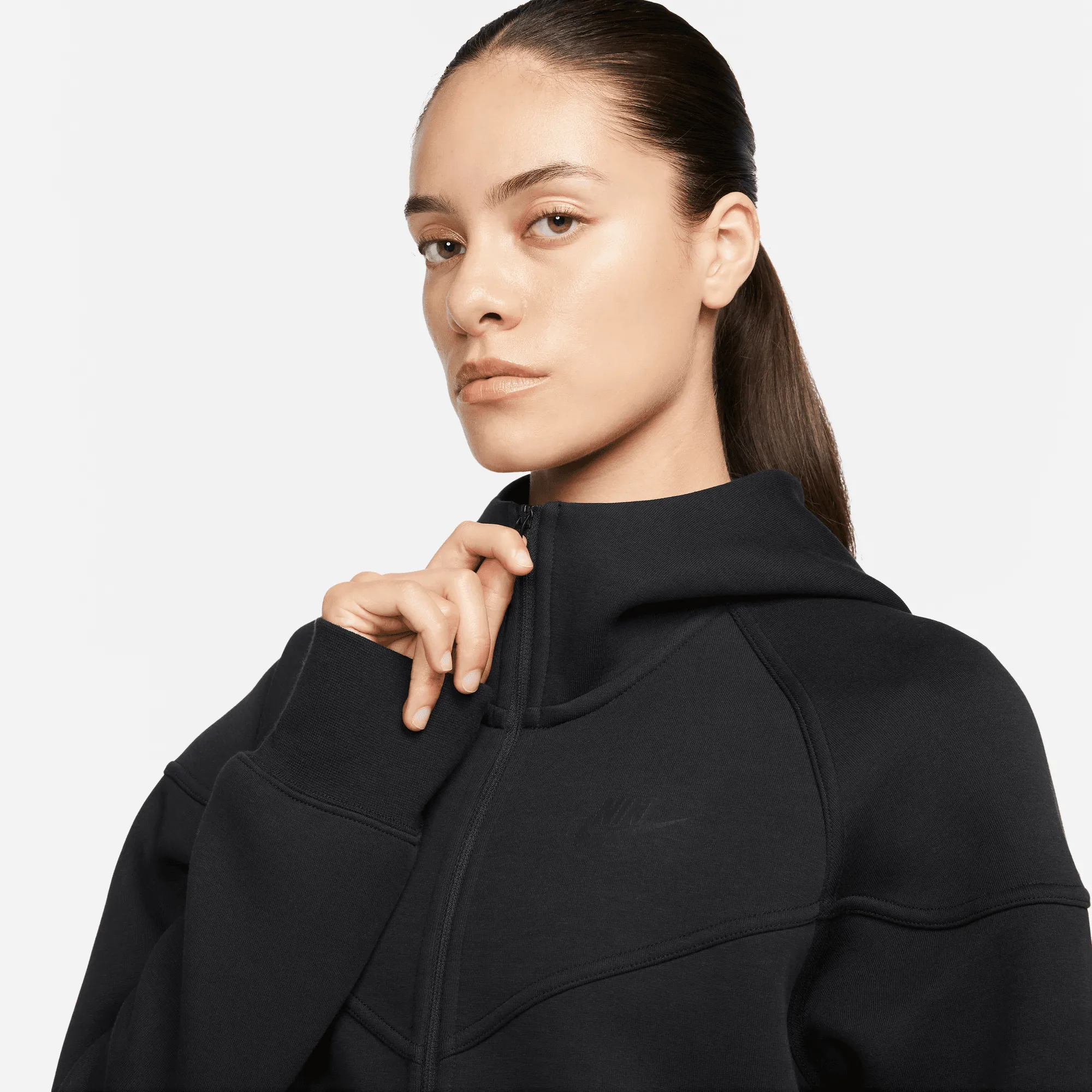 Nike Sportswear Tech Fleece Windrunner Women's Black Full-Zip Hoodie