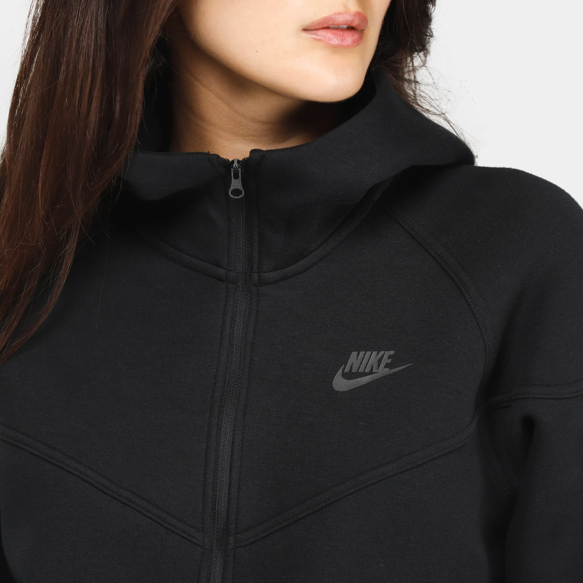 Nike Sportswear Women's Tech Fleece Windrunner Full Zip Hoodie Black / Black