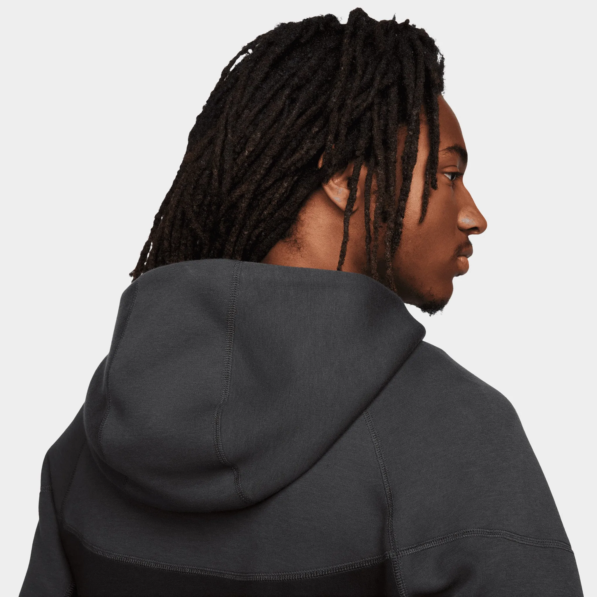 Nike Tech Fleece Full-Zip Windrunner Hoodie Black / Dark Smoke Grey