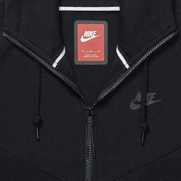 NIKE TECH FLEECE WINDRUNNER MEN'S HOODIE - Black