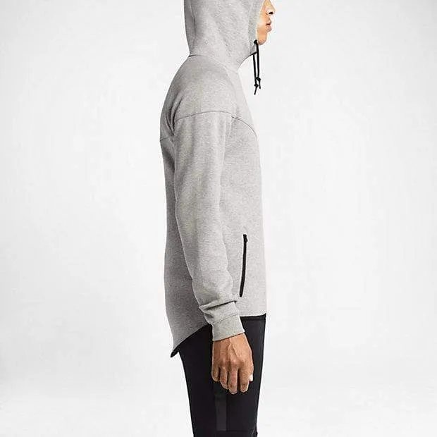 NIKE TECH FLEECE WINDRUNNER MEN'S HOODIE - Medium Grey-Black