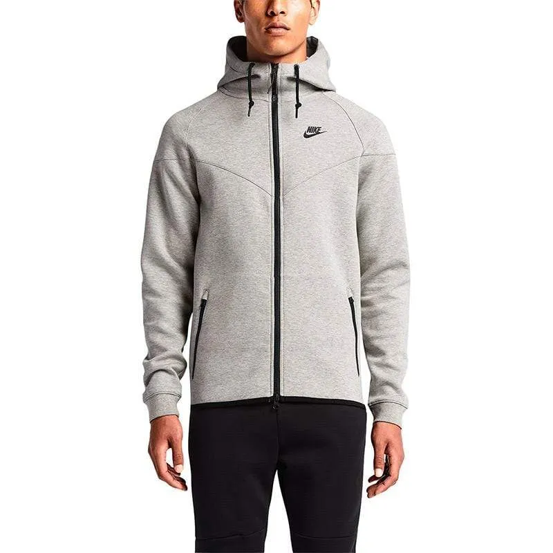 NIKE TECH FLEECE WINDRUNNER MEN'S HOODIE - Medium Grey-Black