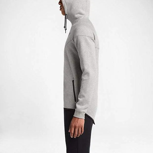 NIKE TECH FLEECE WINDRUNNER MEN'S HOODIE - Medium Grey-Black