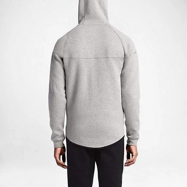 NIKE TECH FLEECE WINDRUNNER MEN'S HOODIE - Medium Grey-Black