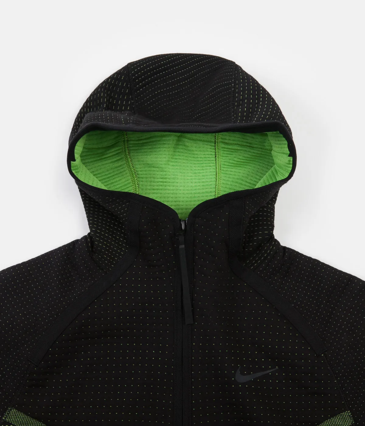 Nike Tech Pack Windrunner Full Zip Hoodie - Black / Mean Green / Black