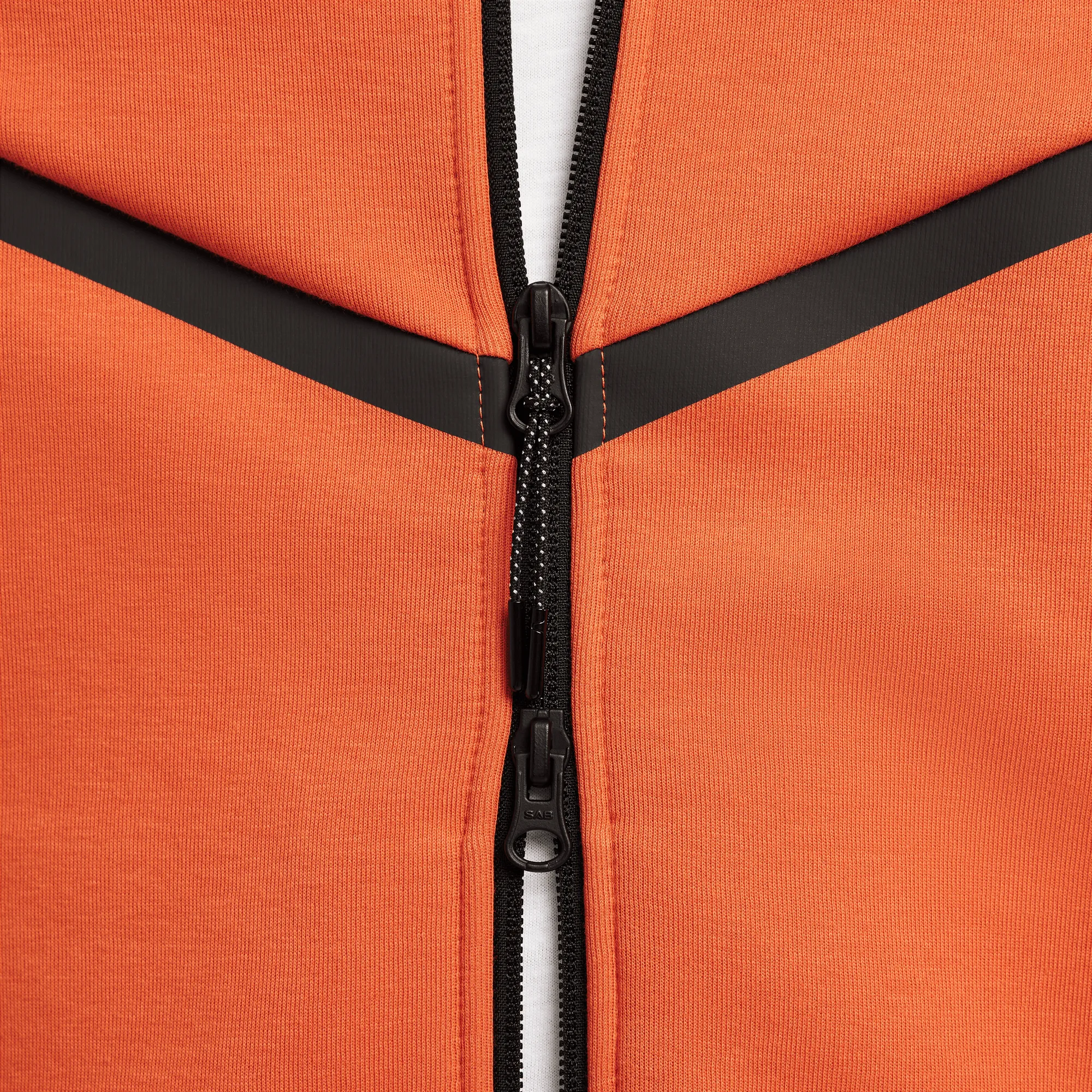 Nike Tech Windrunner Orange Fleece Full-Zip Hoodie