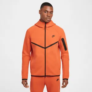 Nike Tech Windrunner Orange Fleece Full-Zip Hoodie