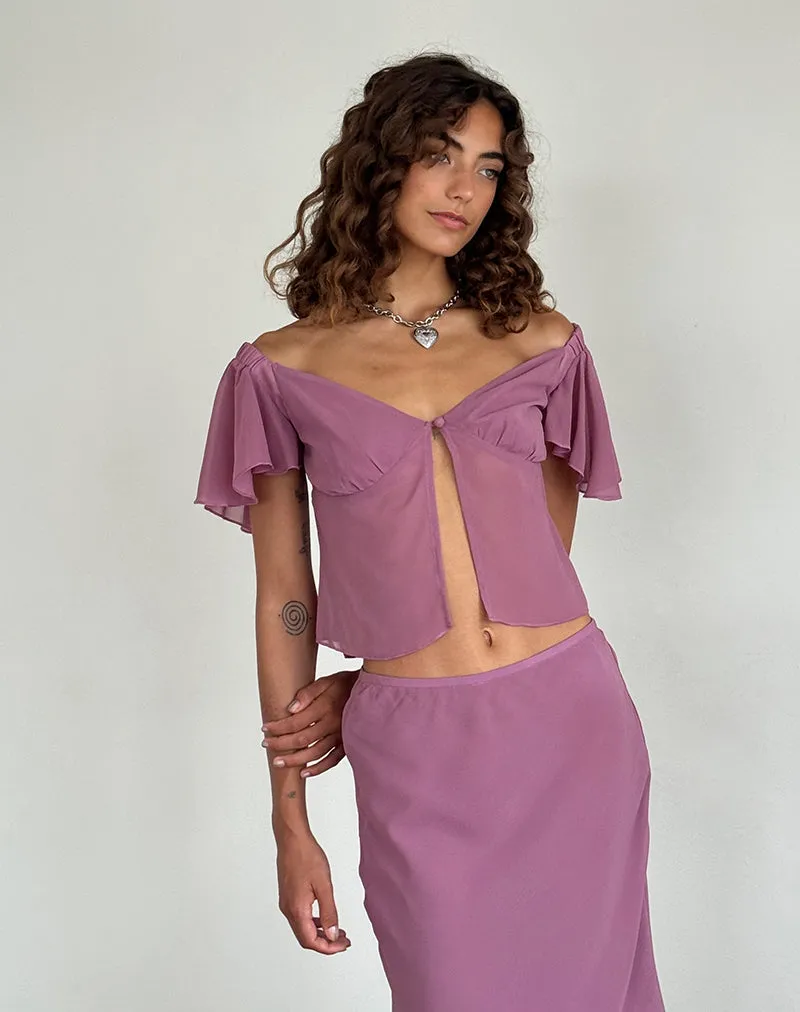 Samsiar Top in Chiffon Mauve