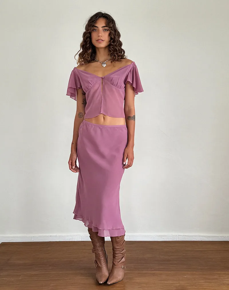 Samsiar Top in Chiffon Mauve