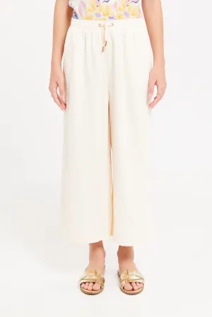 Senior Girls Cream Culottes With Pockets