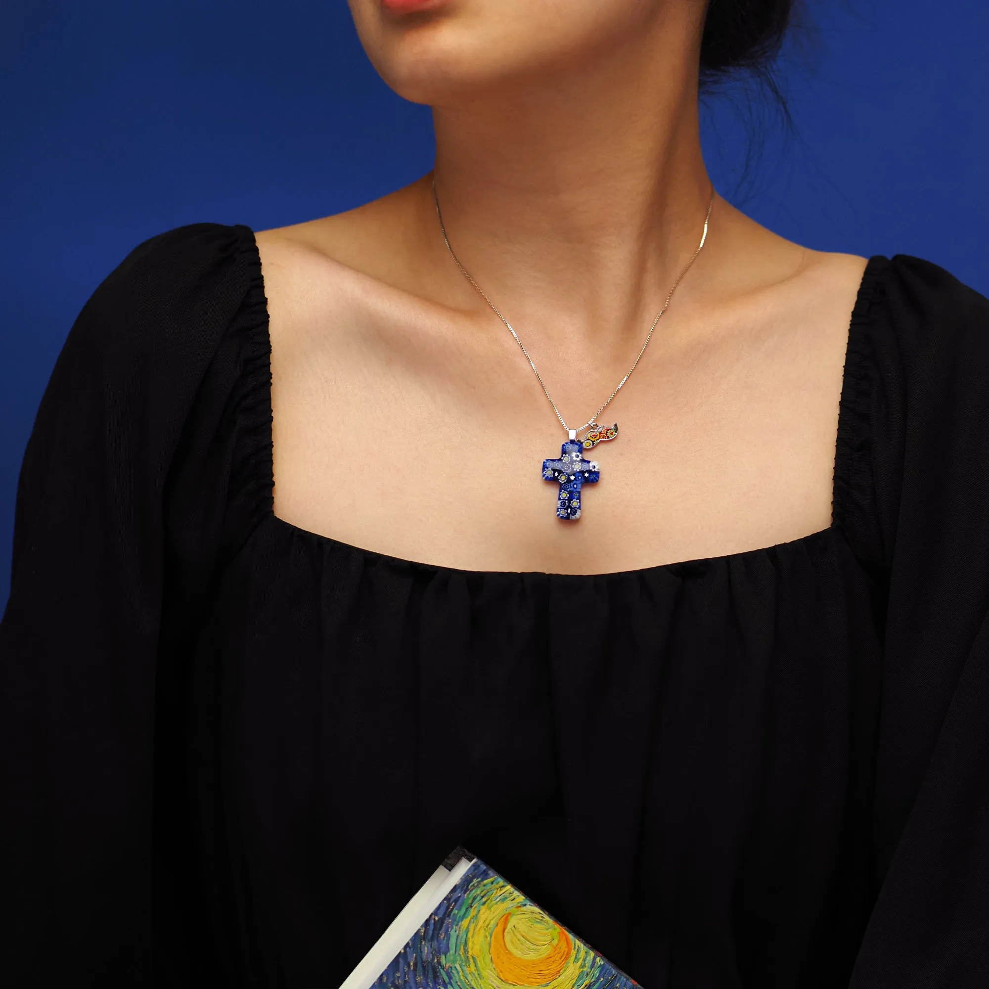 Starry Night Cross Necklace