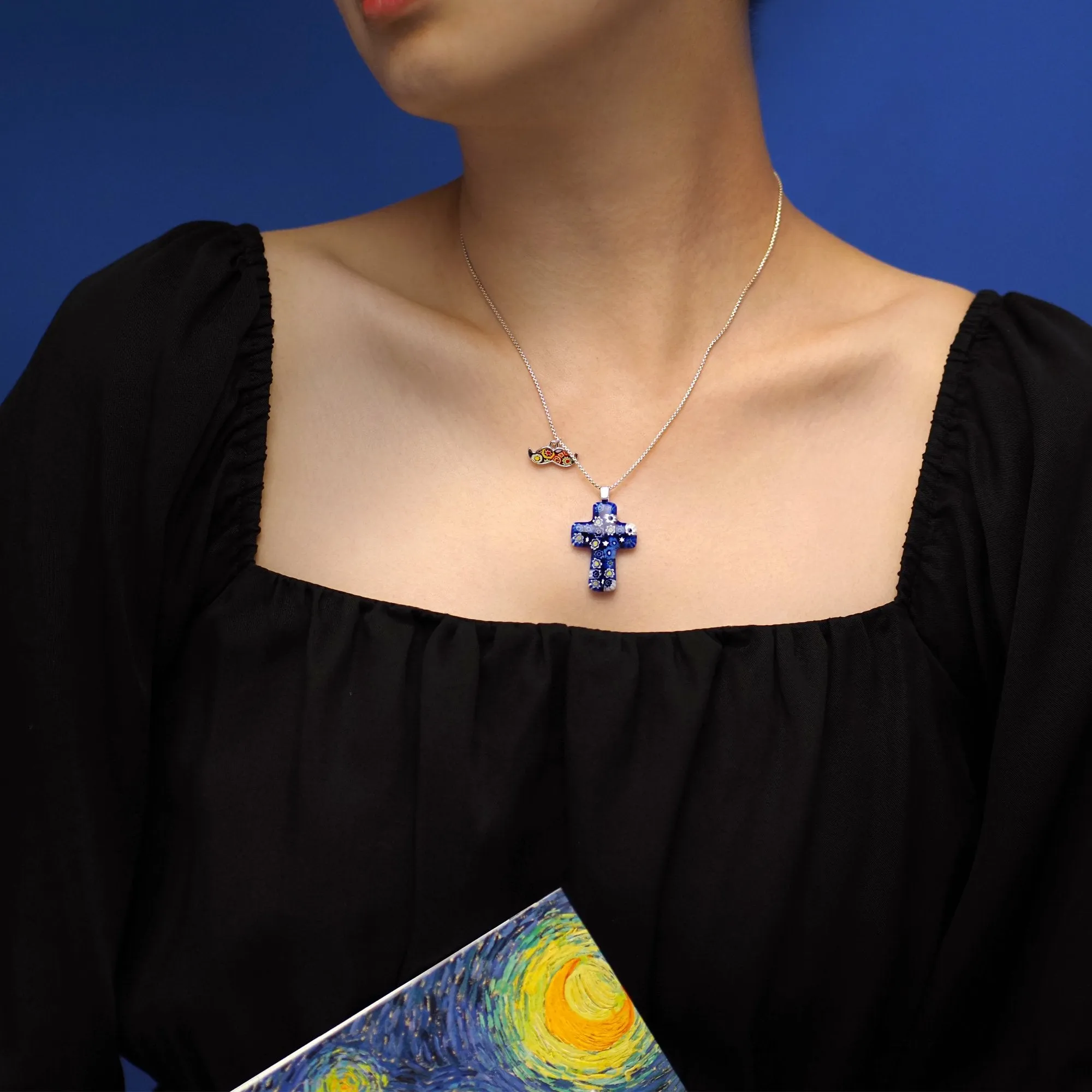 Starry Night Cross Necklace