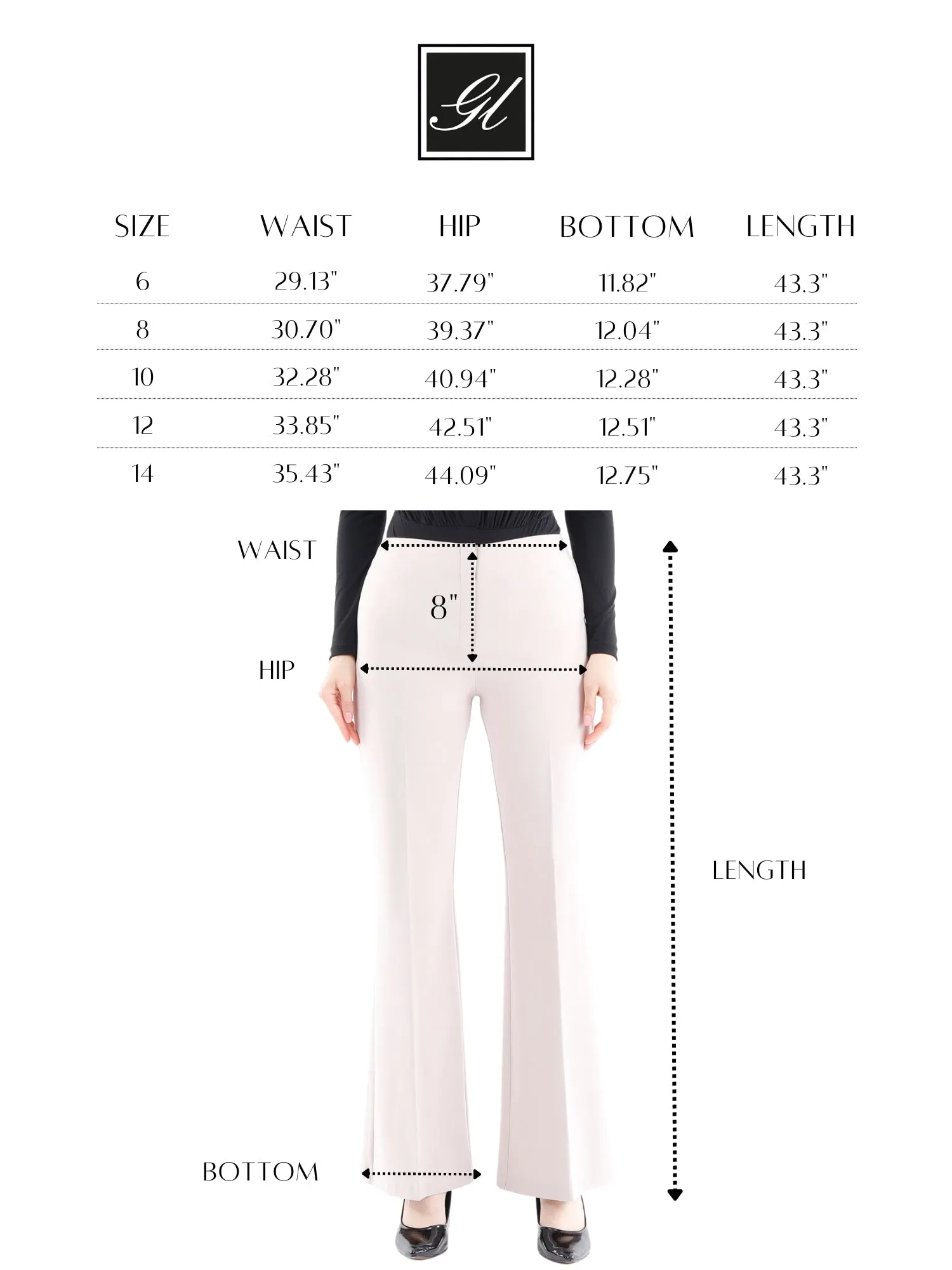 Stone Bootcut Pants - High Waisted Flare Trousers