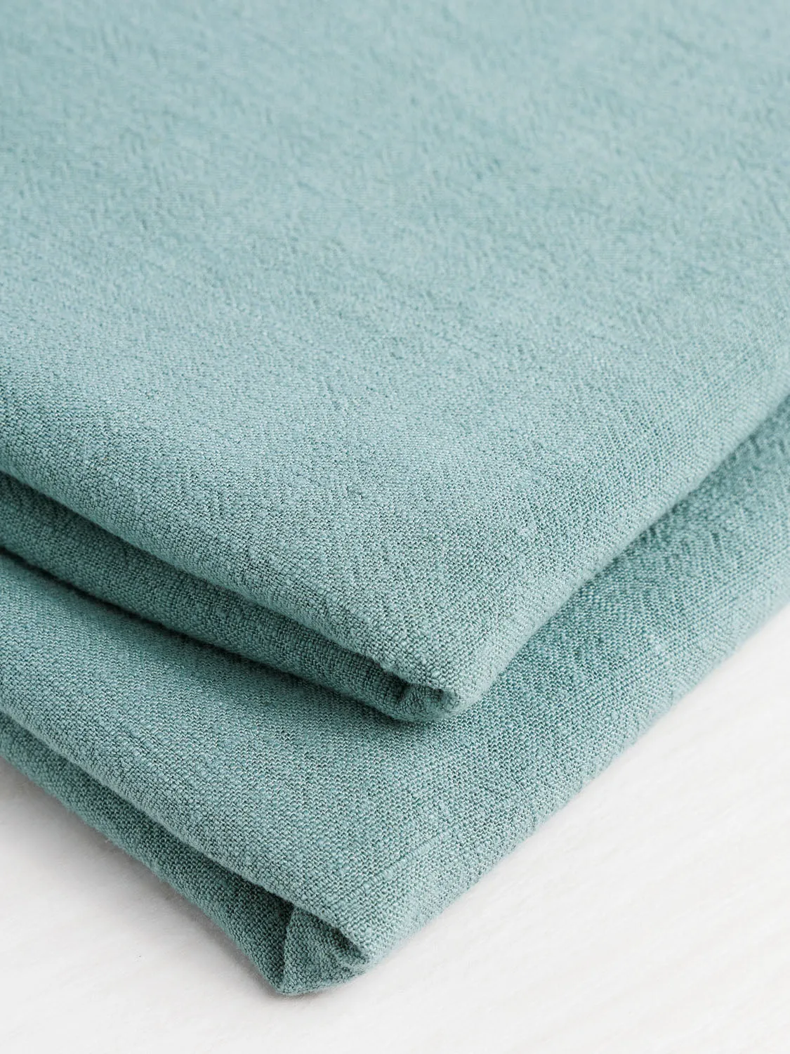 Textured Viscose Linen - Mineral Green - Swatch