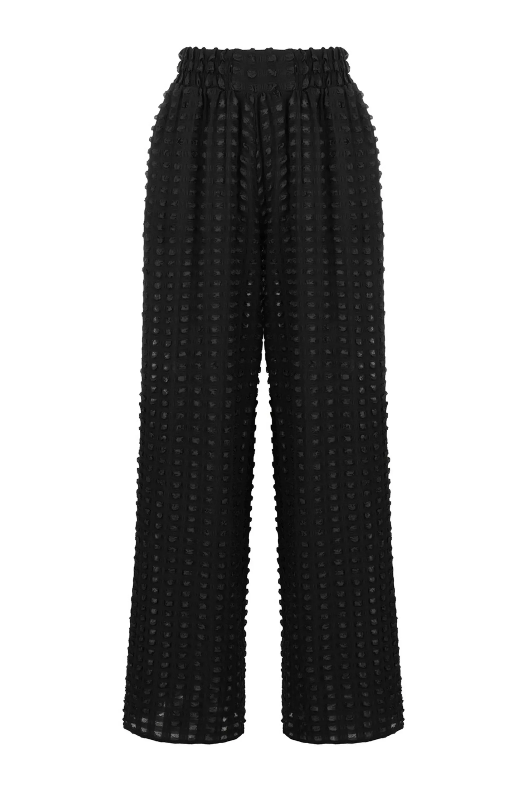 Textured Wide Leg Pants (Final Sale)