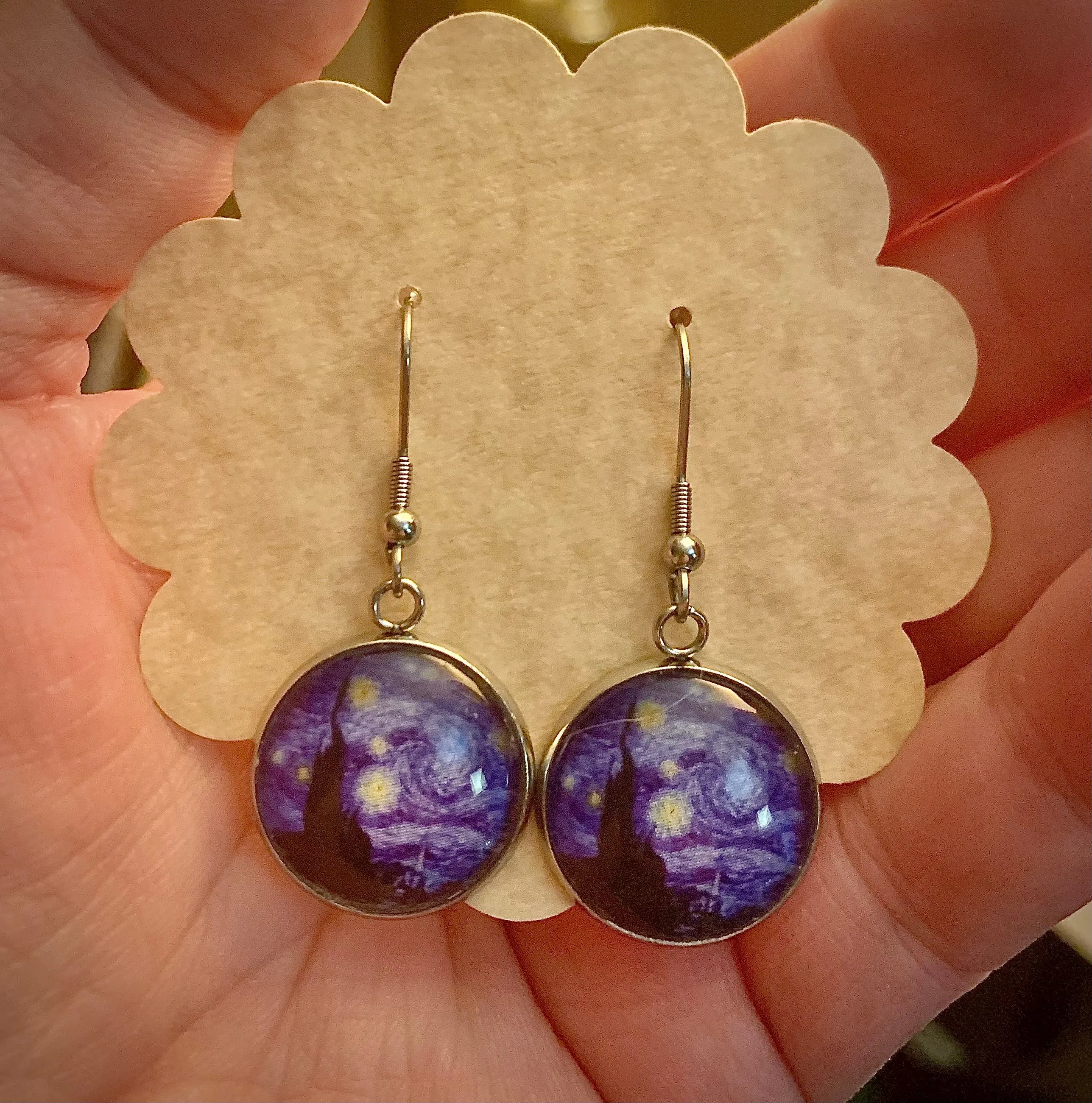 Van Gogh's Starry Night Dangle Earrings